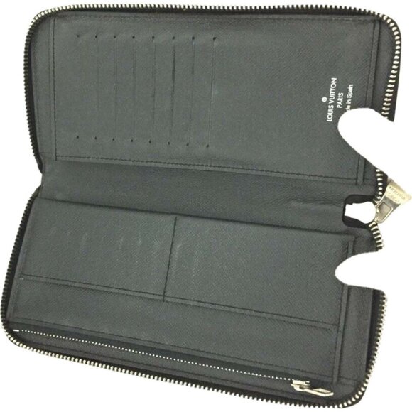 723220AA Louis Vuitton Wallet Long Ardoise Taiga Leather - Picture 5 of 9